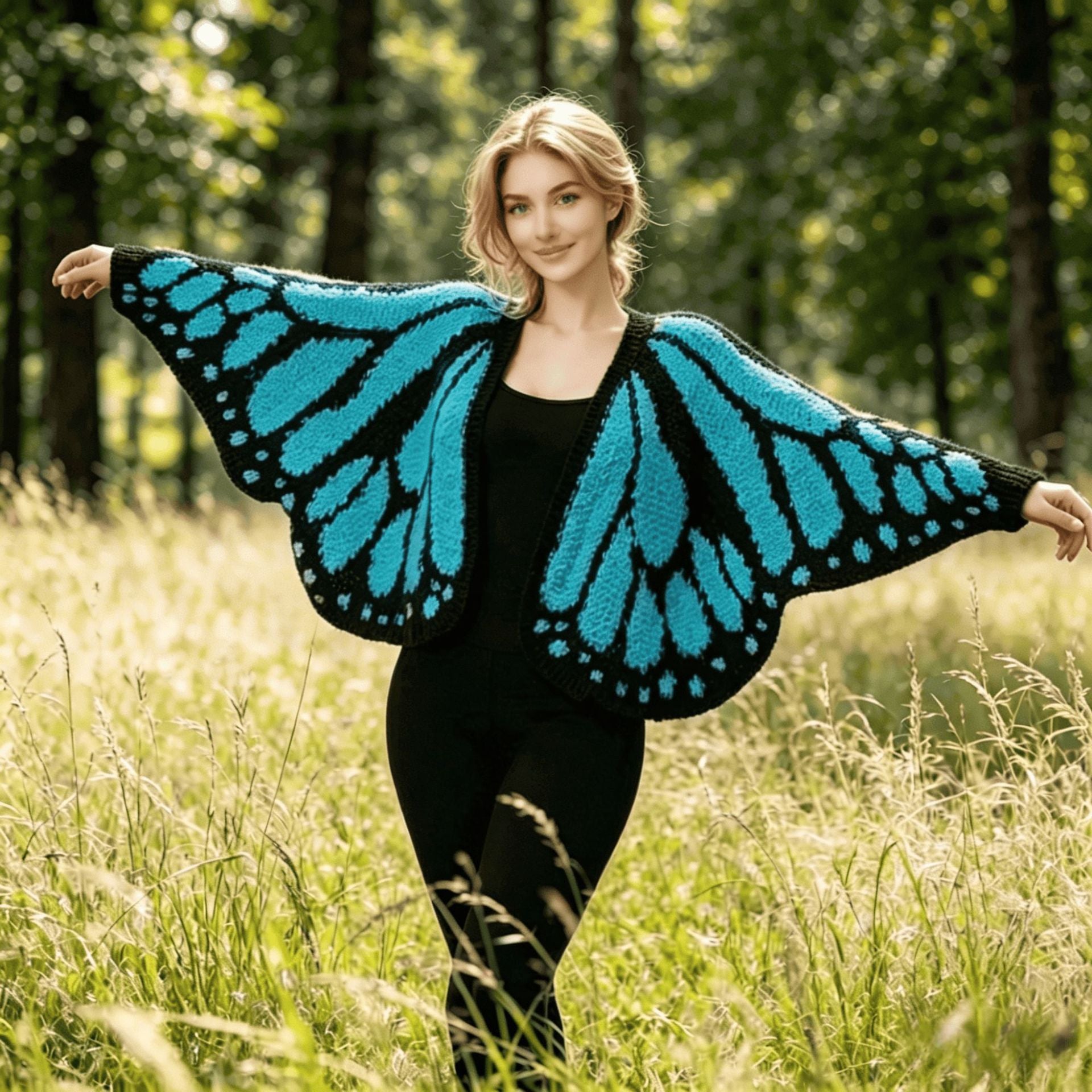 Emperor butterfly cape butterfly shawl cardigan