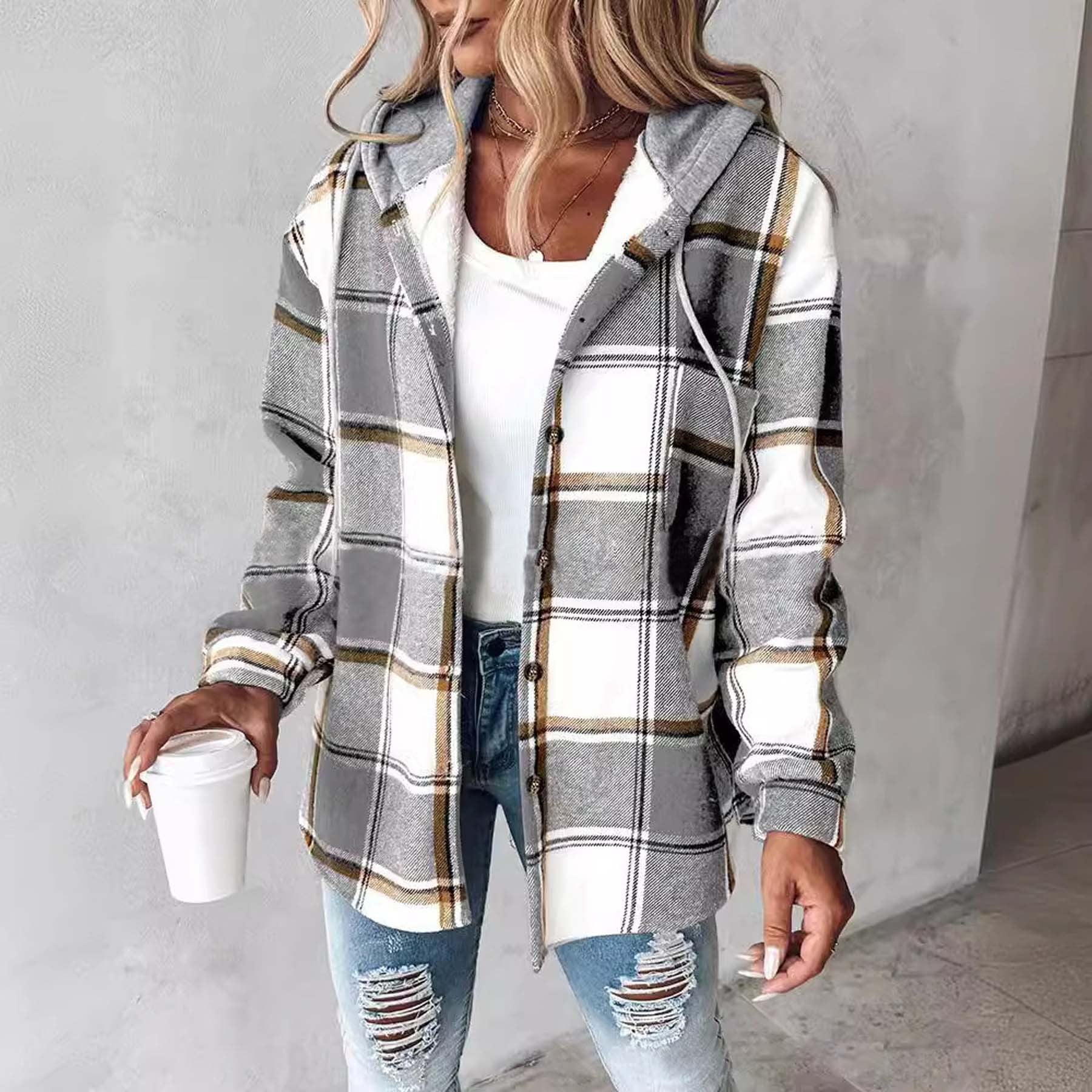 Casual Plaid Jacket for Women