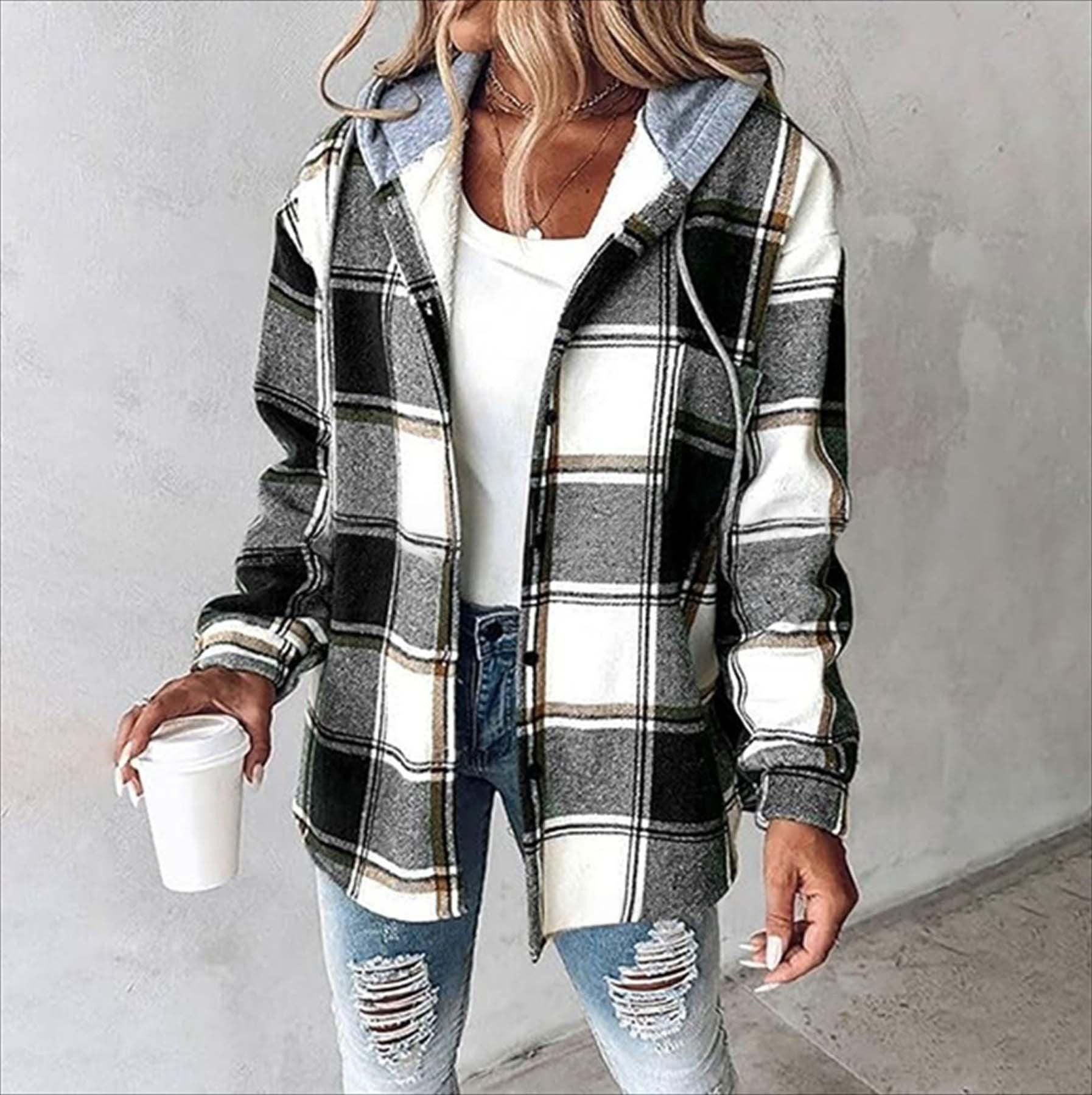 Casual Plaid Jacket for Women