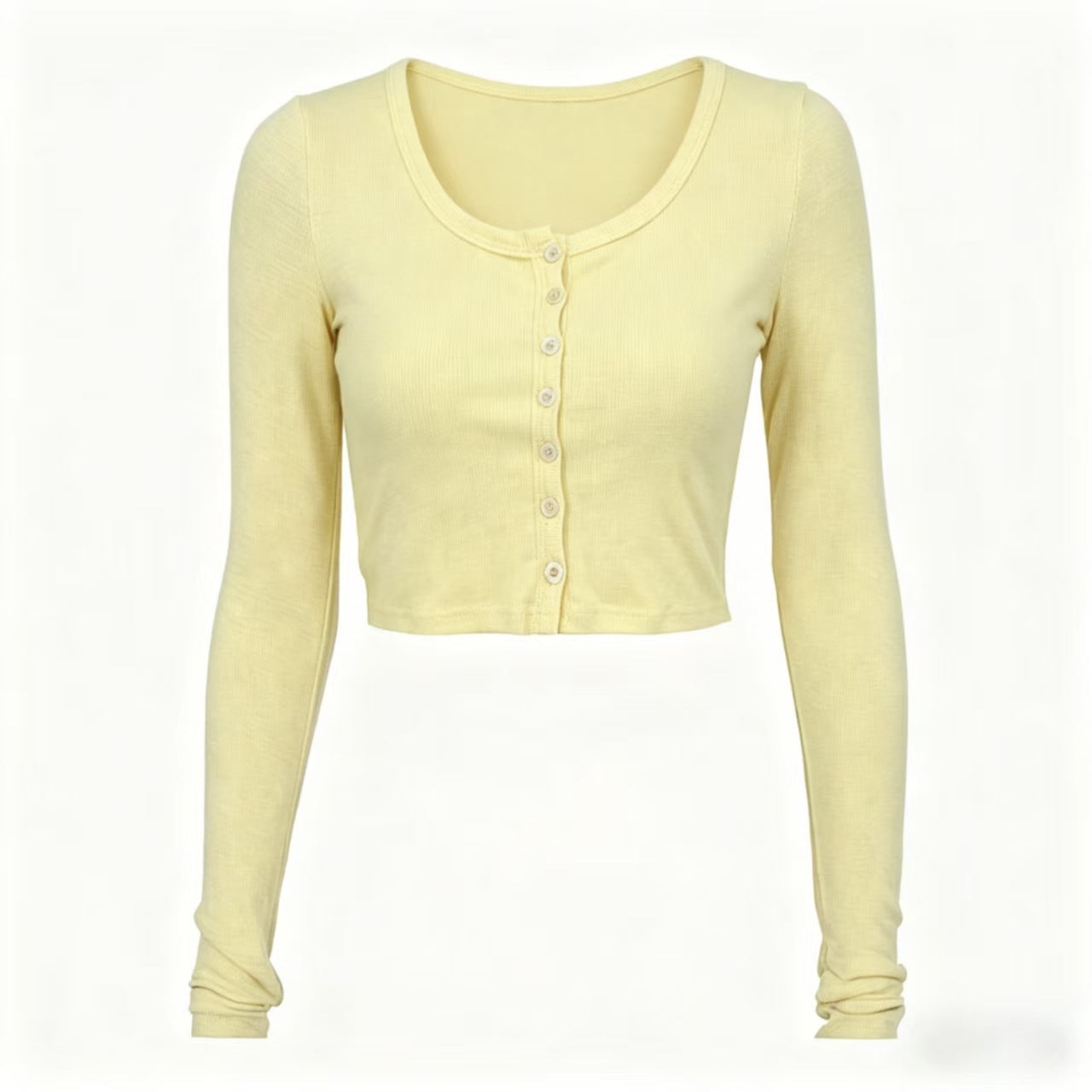 Single Button Crop Top