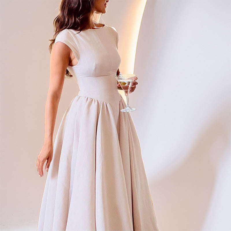 Elegant Backless A-Line Dress