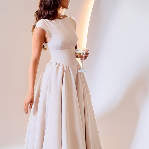 Elegant Backless A-Line Dress