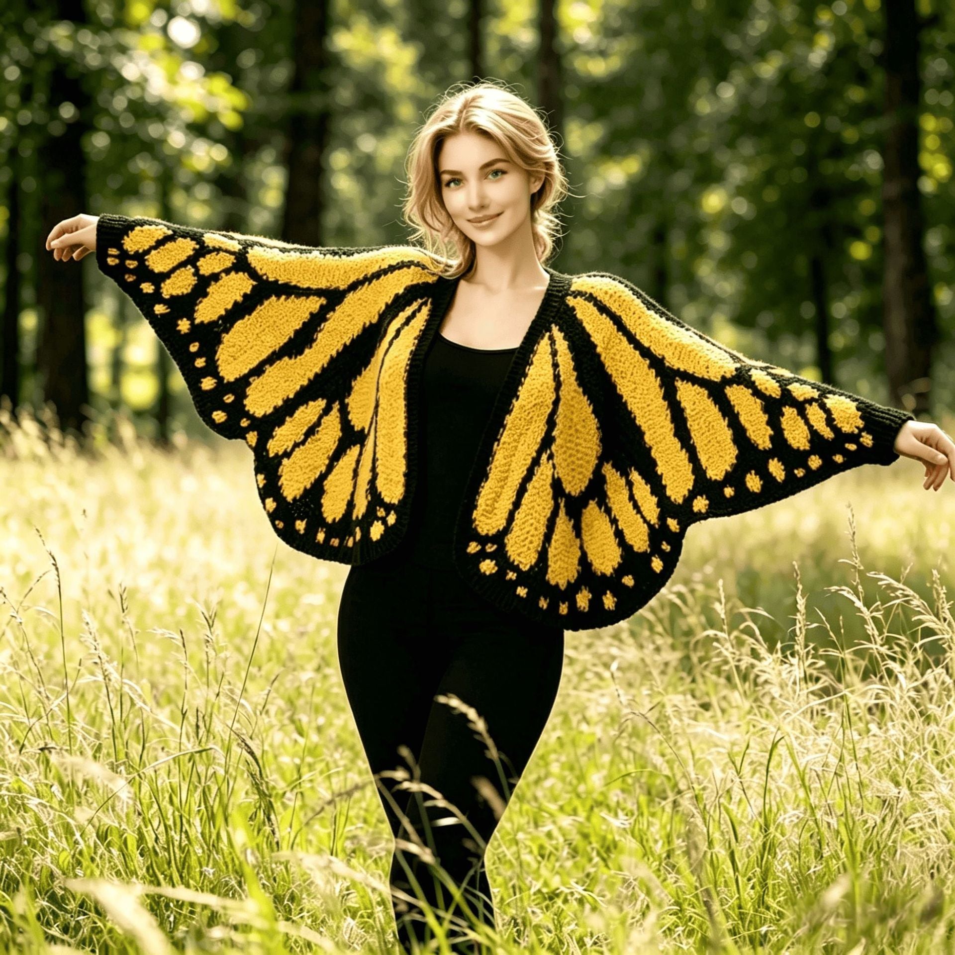 Emperor butterfly cape butterfly shawl cardigan