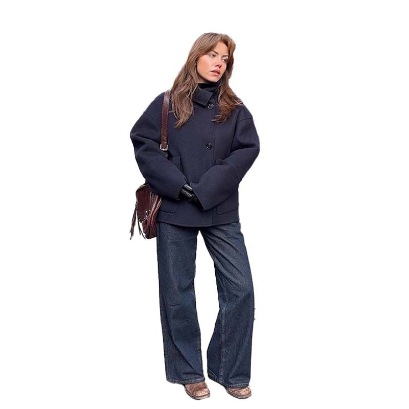 Retro Single-Breasted Long Sleeve Jacket