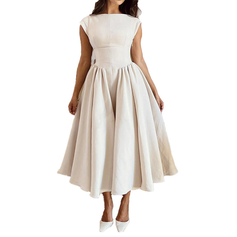 Elegant Backless A-Line Dress