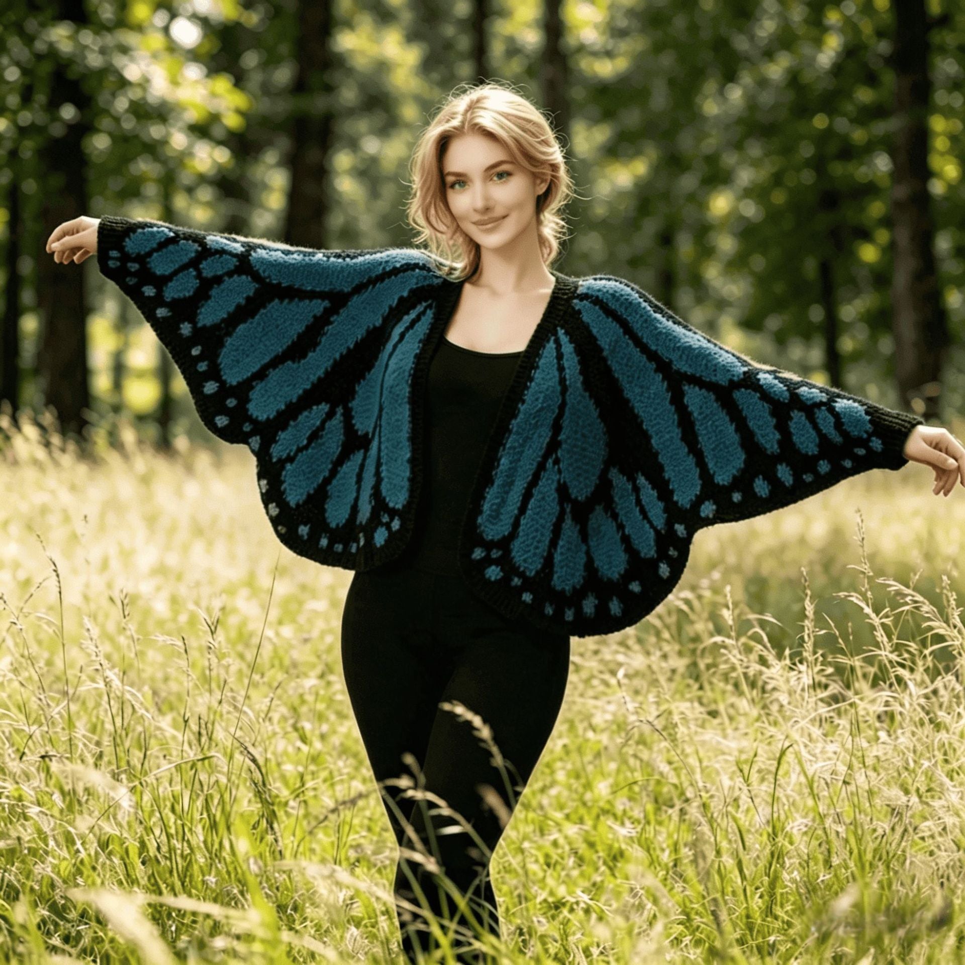 Emperor butterfly cape butterfly shawl cardigan