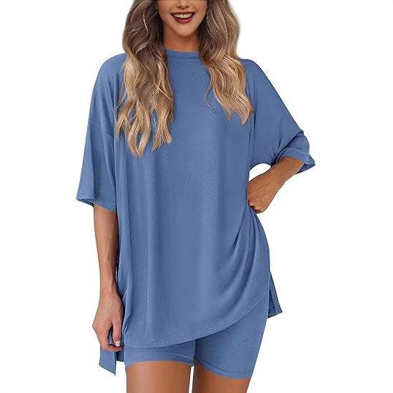 Women's Casual Short Sleeve Shorts Set