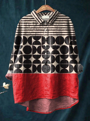 Women's 3D Jacquard V-Neck T-Shirt