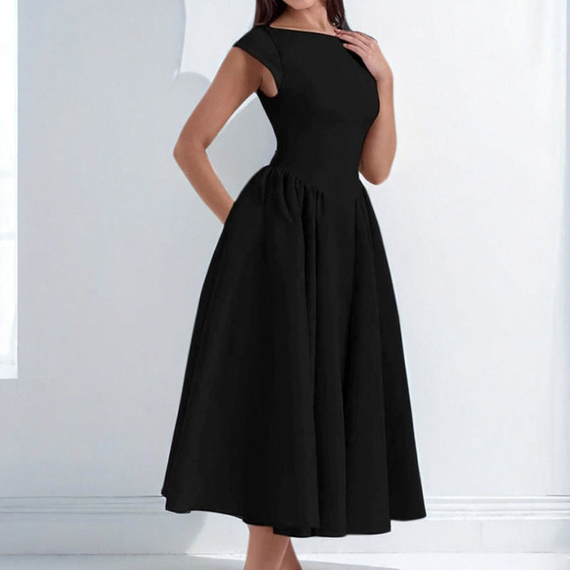 Elegant Backless A-Line Dress