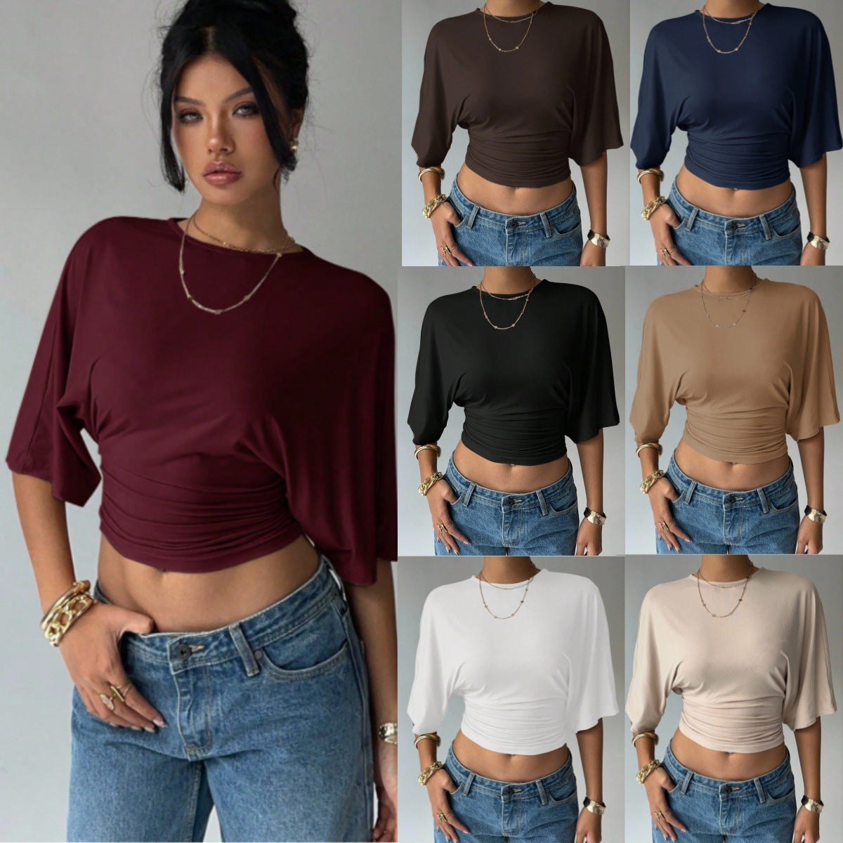 Spicy Design Shoulder-Baring Top for Women Summer