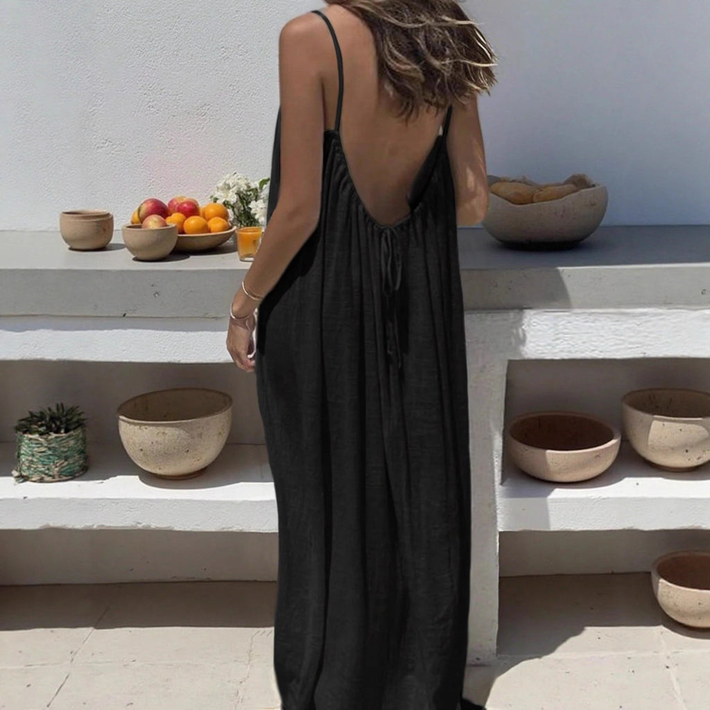 Women's Backless Loose Dress