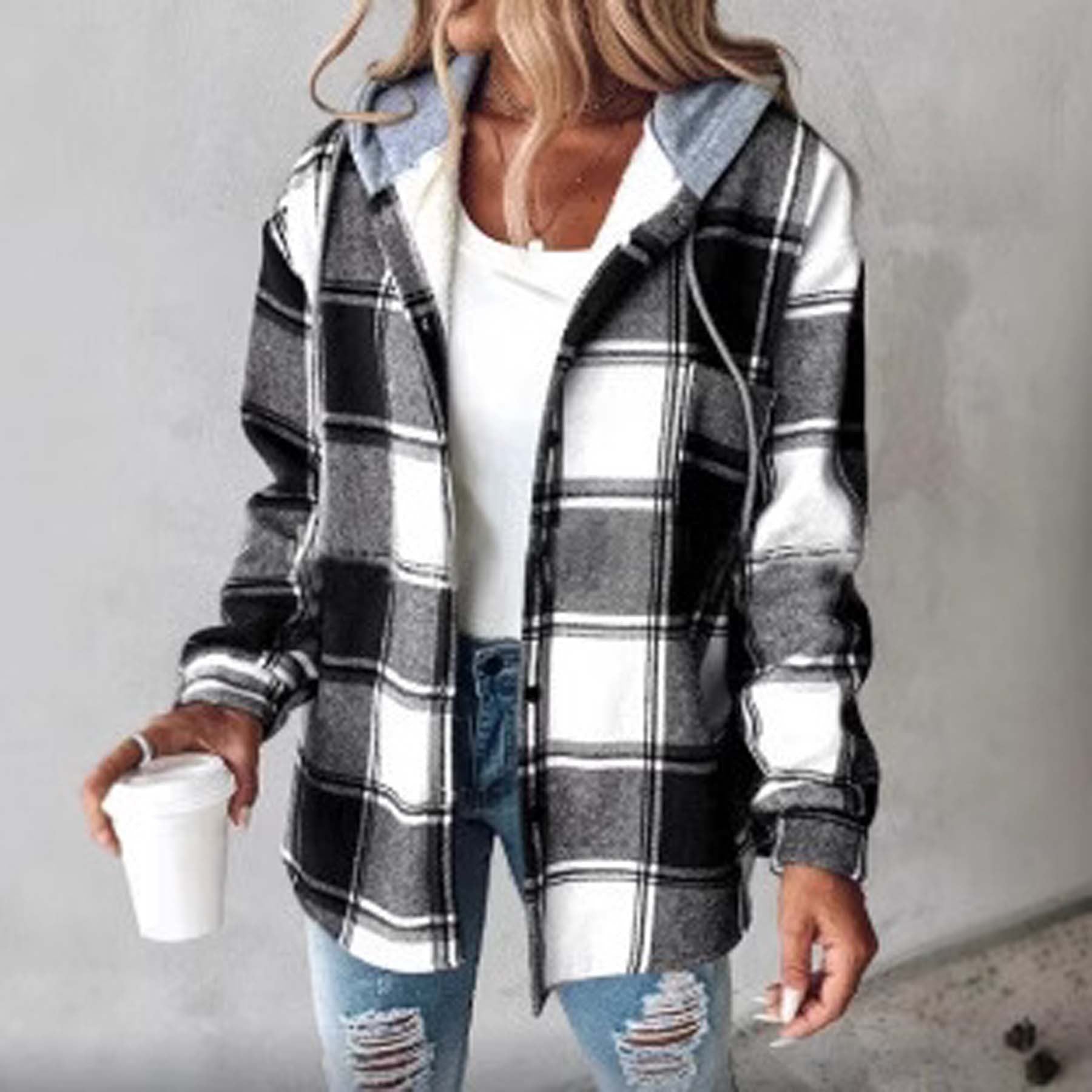 Casual Plaid Jacket for Women