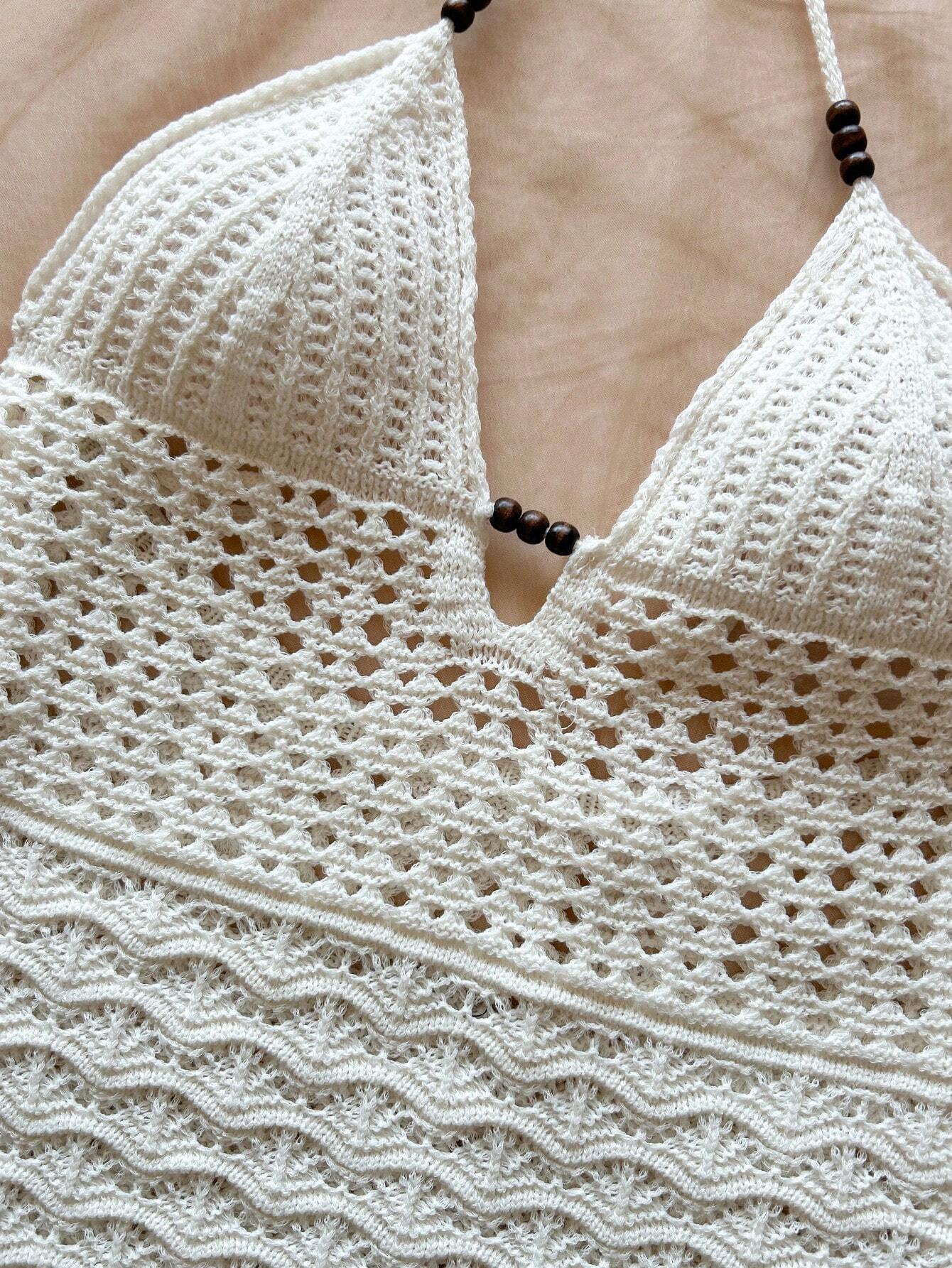 Womens Knitted Beach Cover Up Dress