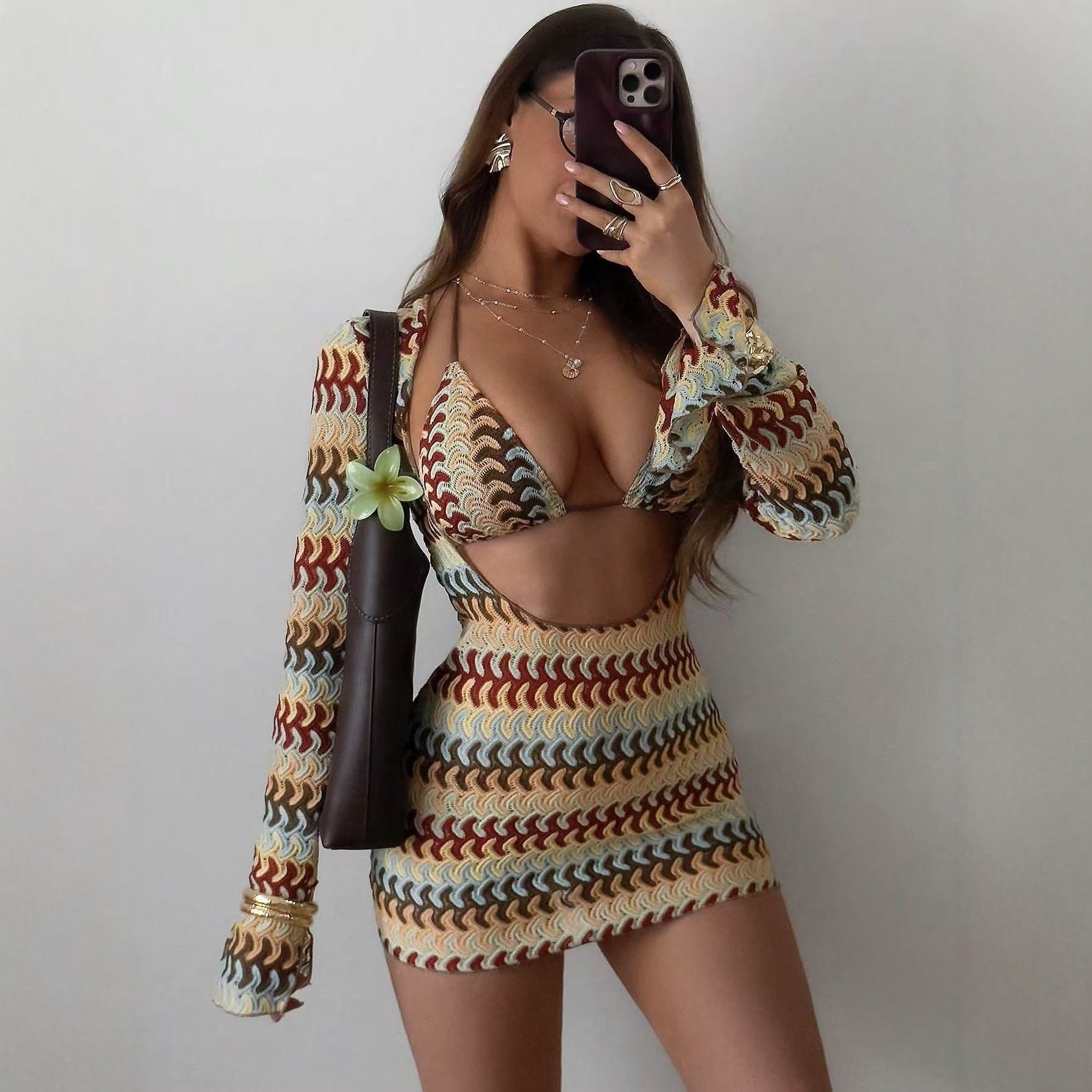 Womens Off-Shoulder Beach Dress