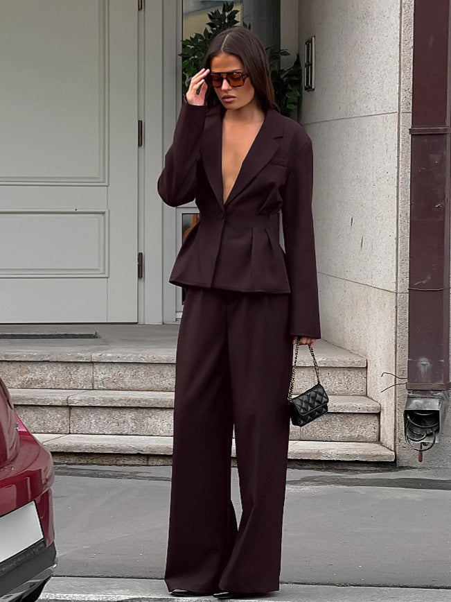 Waist-Cinching Suit Set for Women