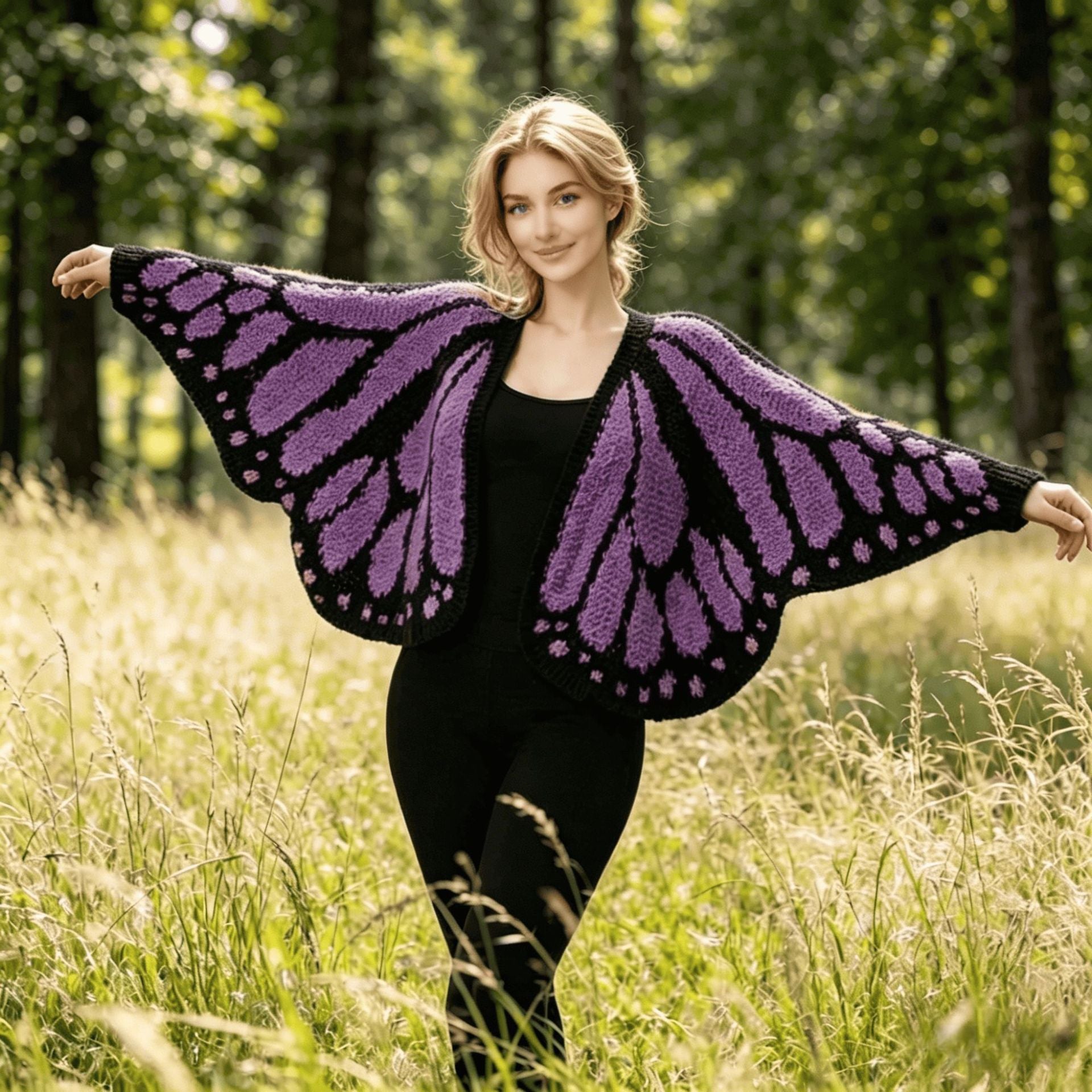 Emperor butterfly cape butterfly shawl cardigan