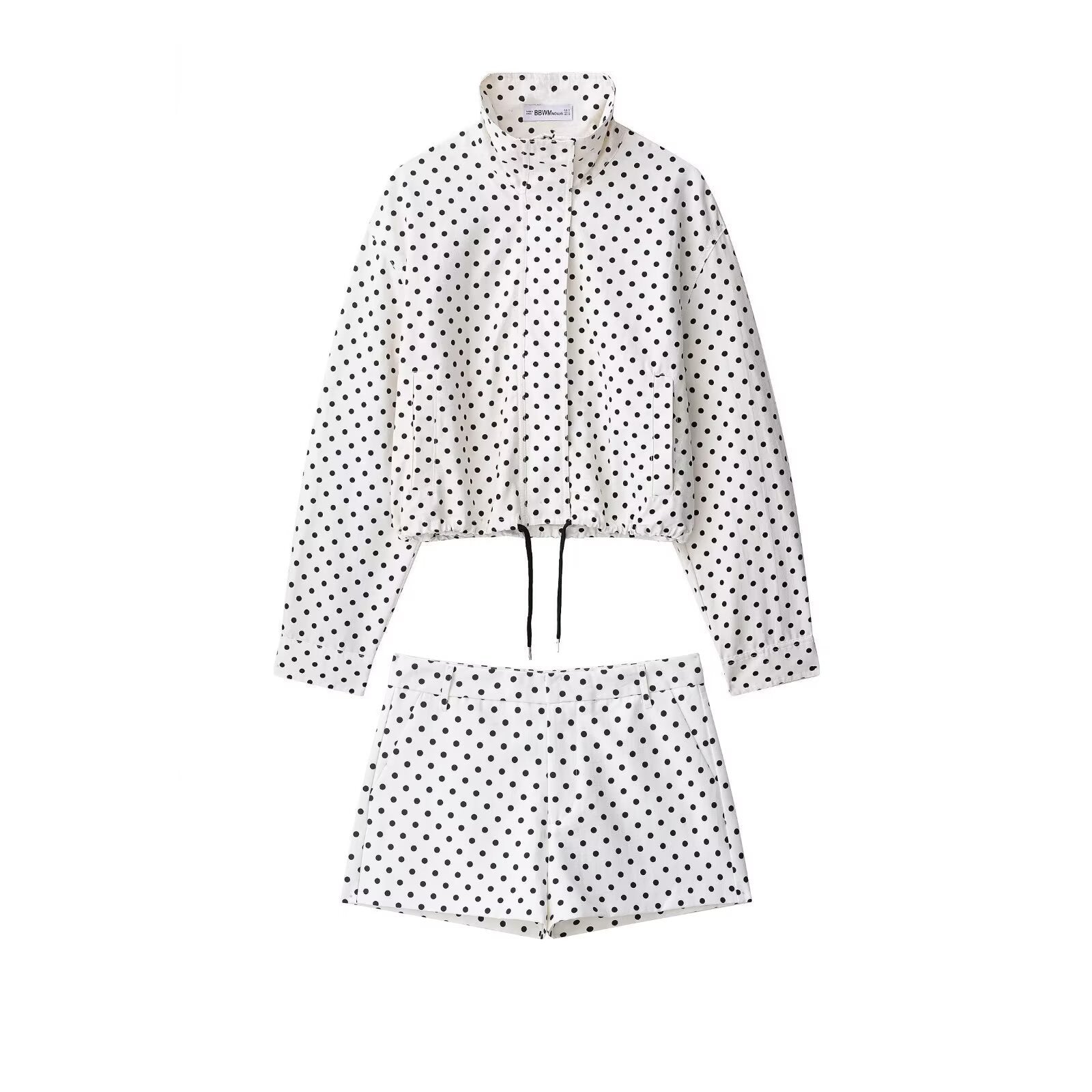 Polka Dot Jacket and Shorts Set