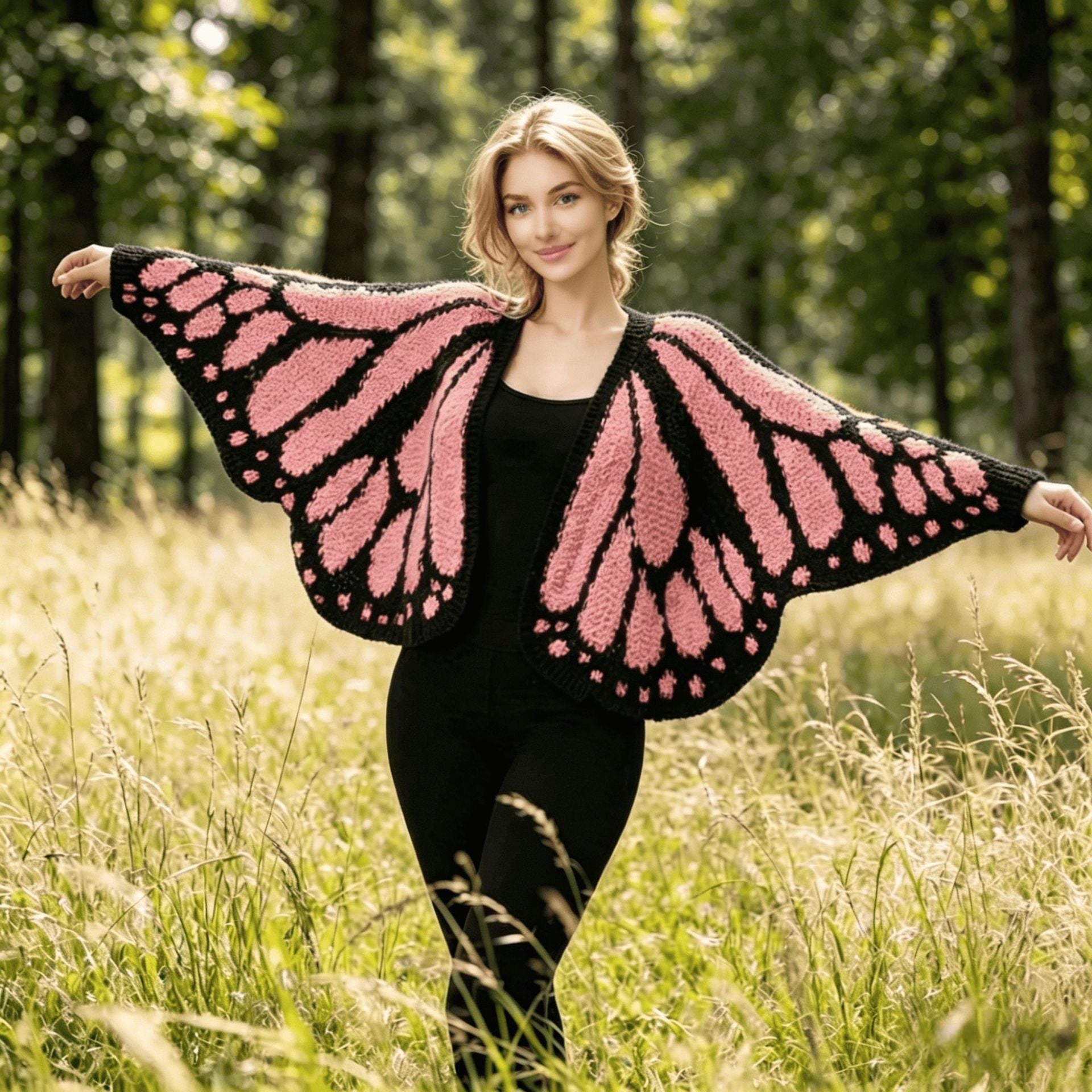 Emperor butterfly cape butterfly shawl cardigan