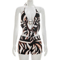 Lace-Up Backless Top