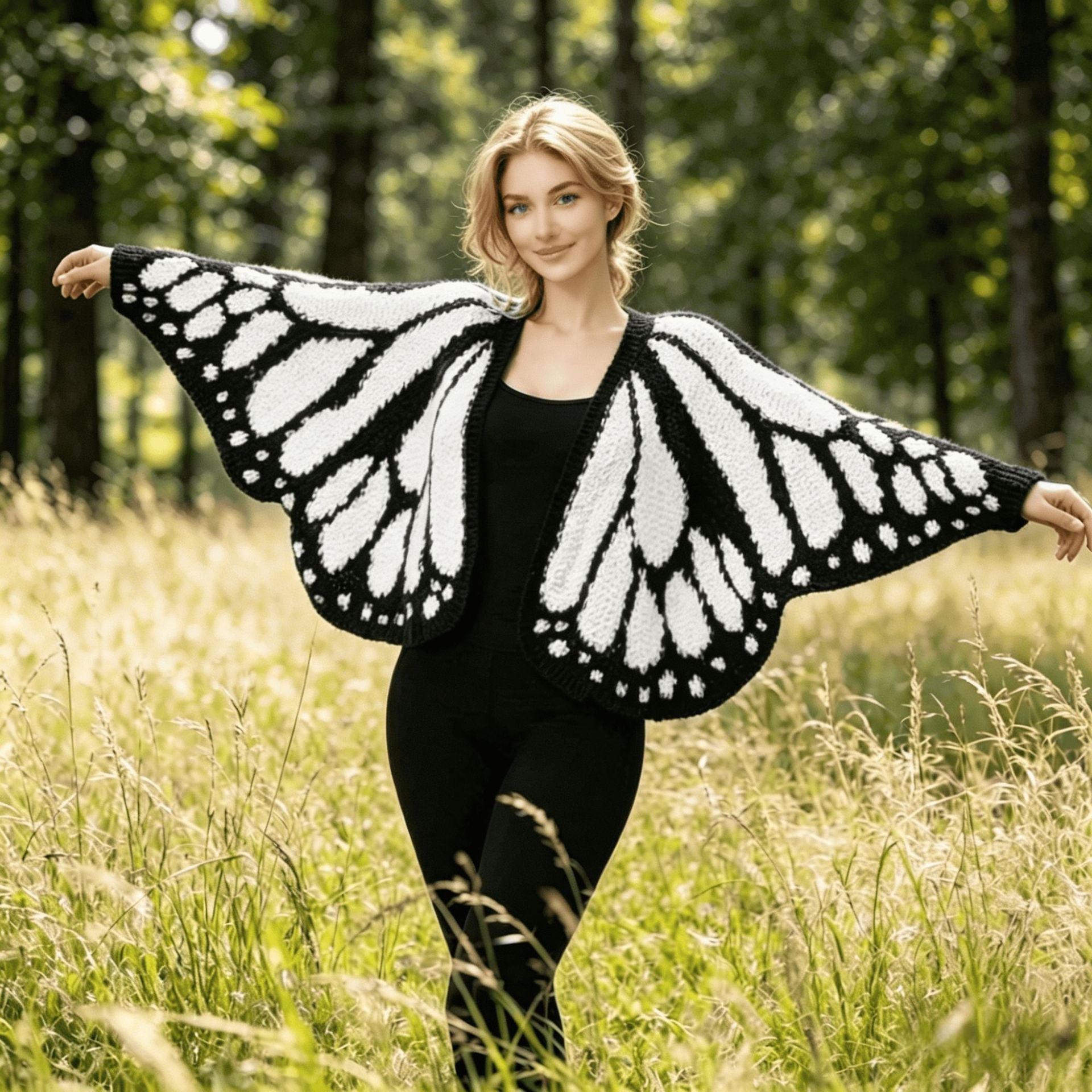 Emperor butterfly cape butterfly shawl cardigan
