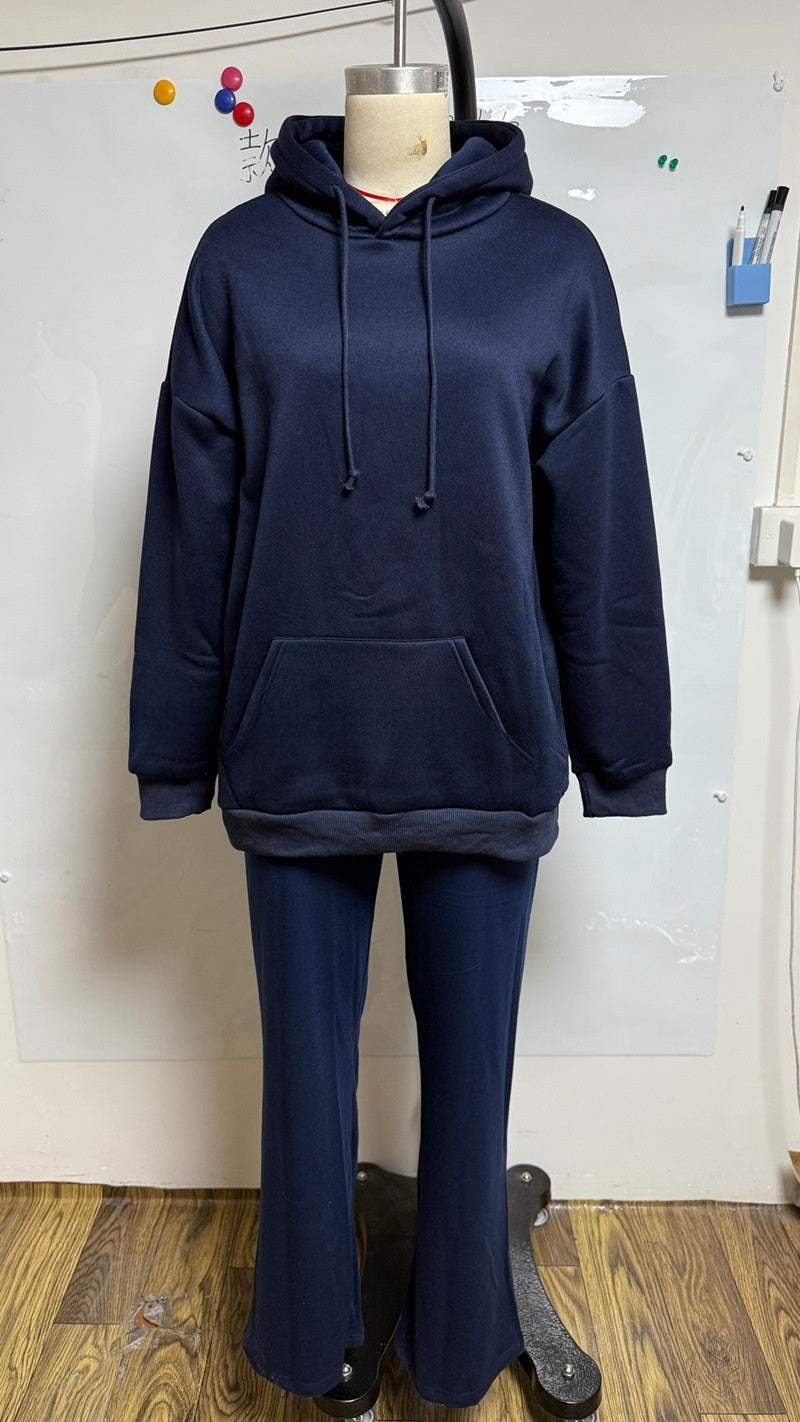 Sweet & Spicy Style Wings Sequin Casual Hoodie and Trousers