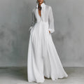 Elegant Pleated Long Sleeve Dress