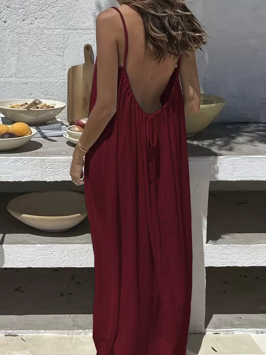 Women's Backless Loose Dress