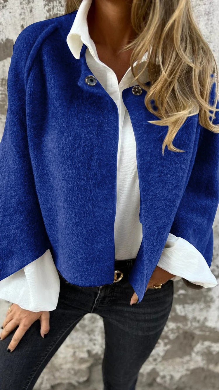 Loose Fit Cashmere Long Sleeve Jacket