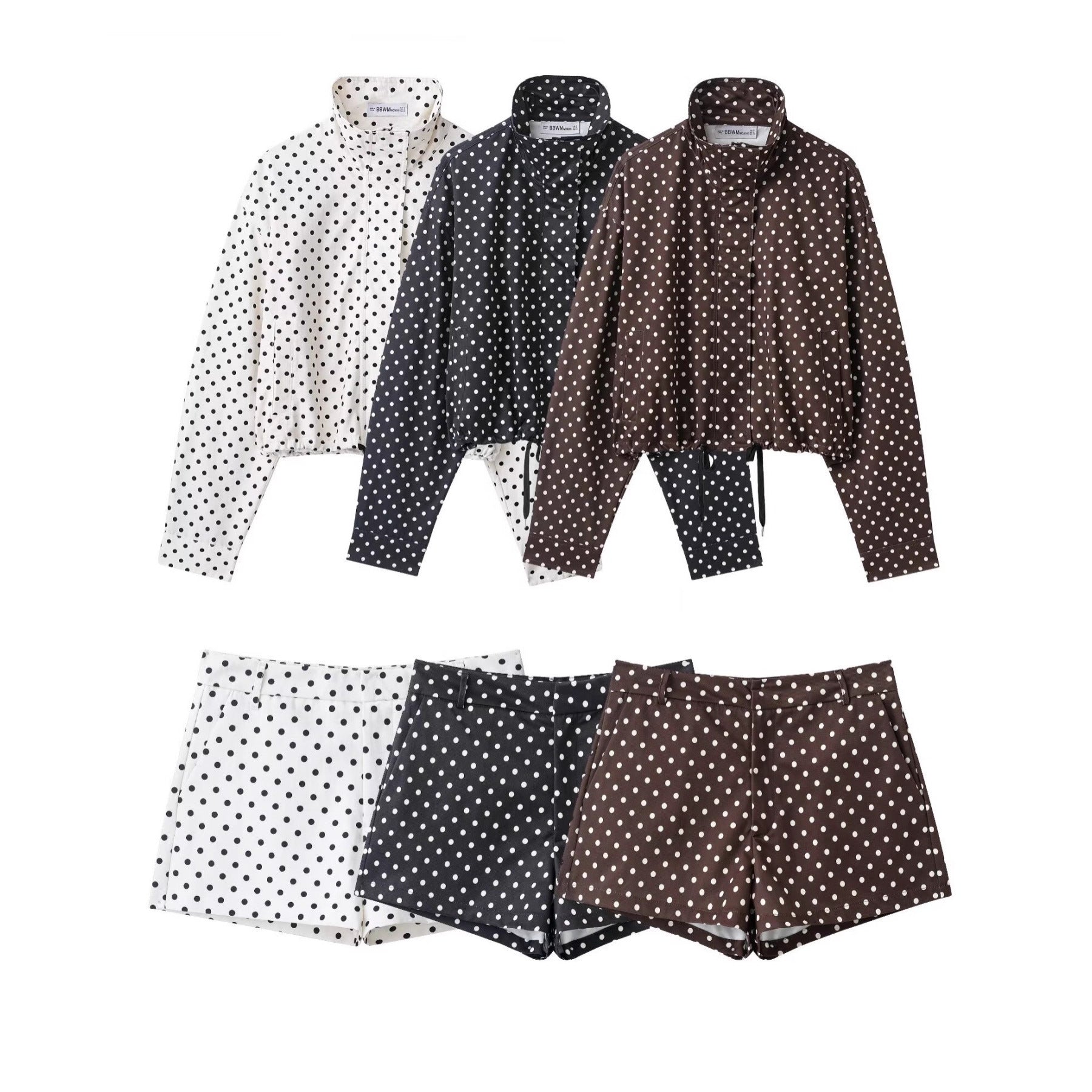 Polka Dot Jacket and Shorts Set