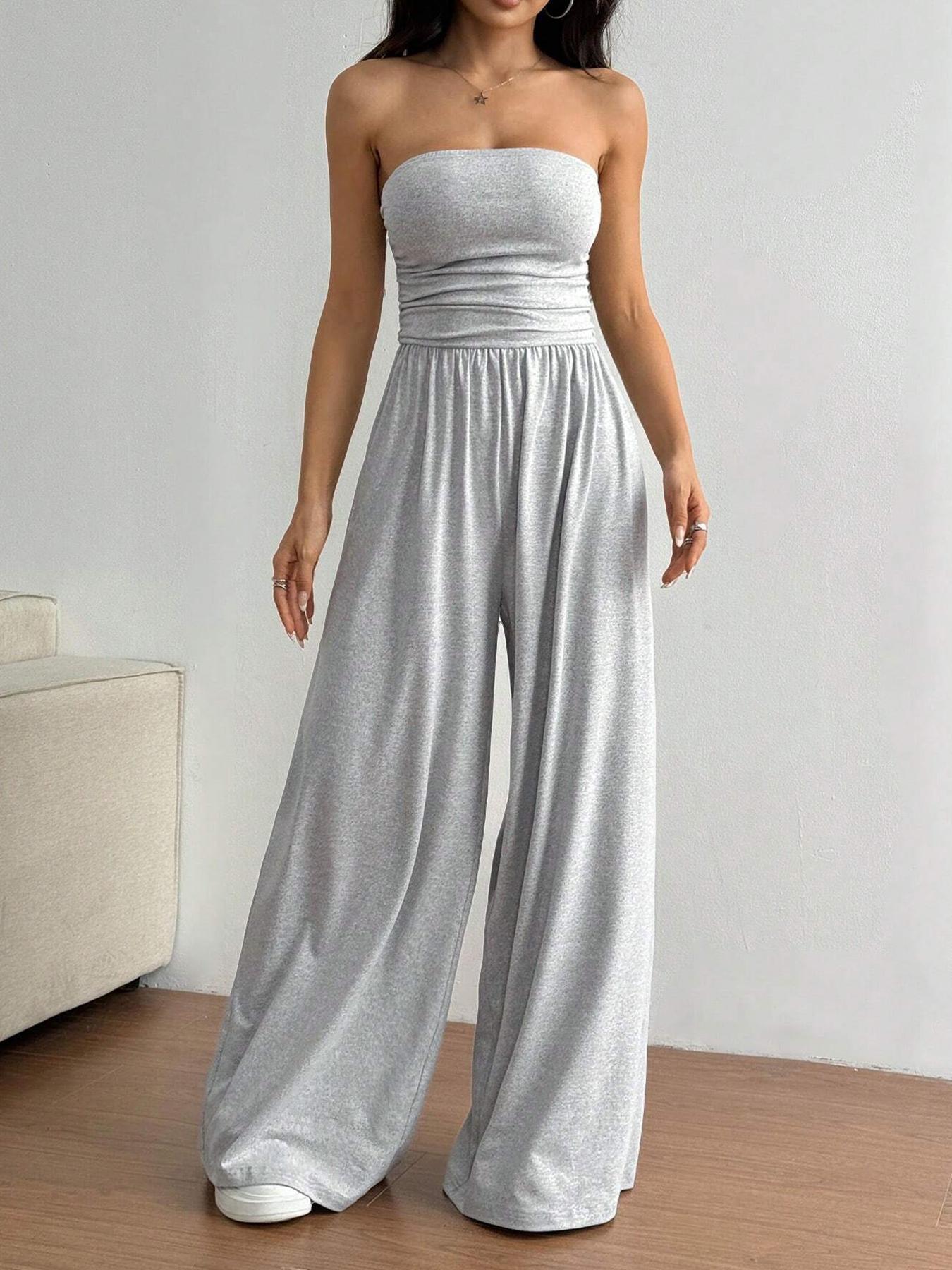 Women's Off-Shoulder Wide-Leg Jumpsuit