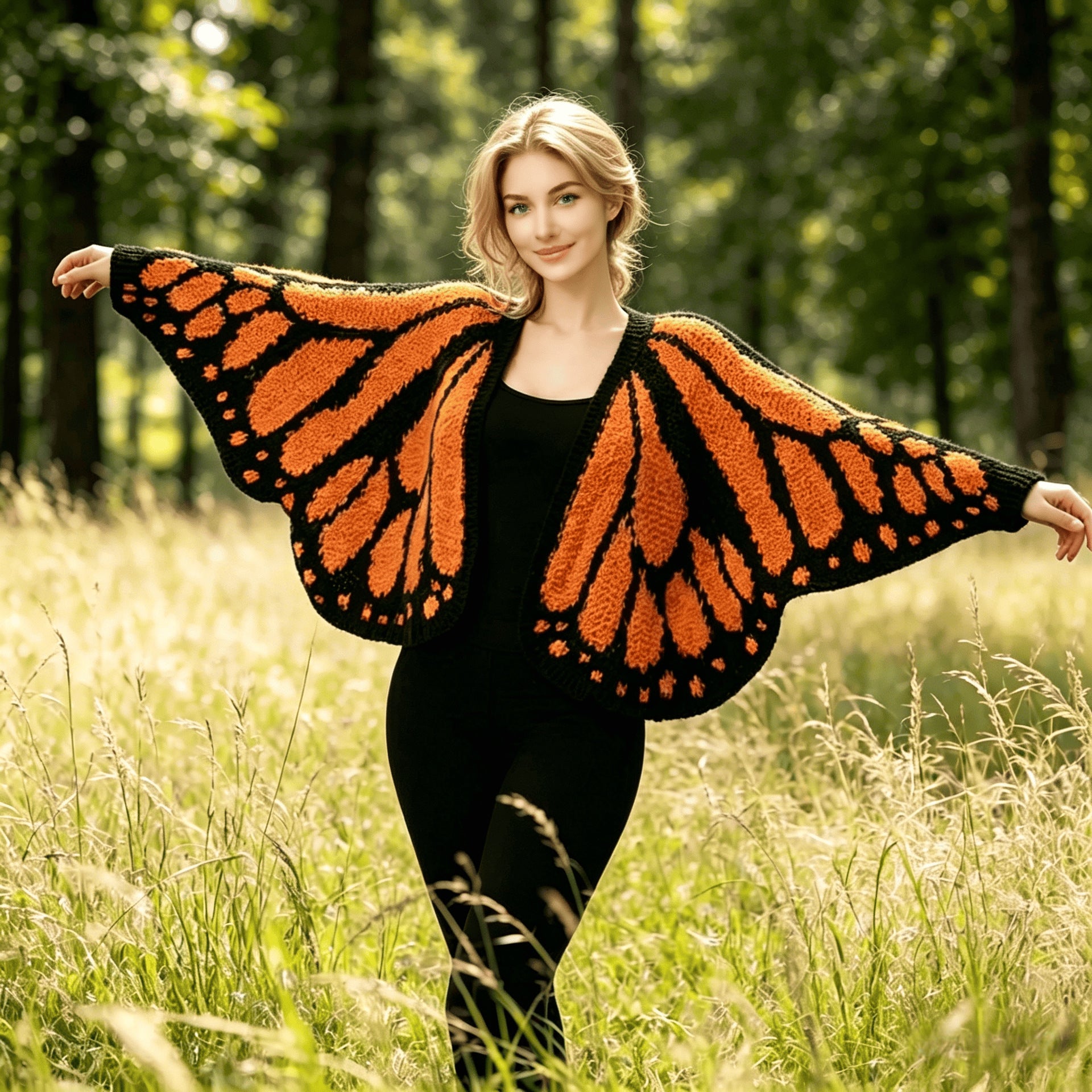 Emperor butterfly cape butterfly shawl cardigan