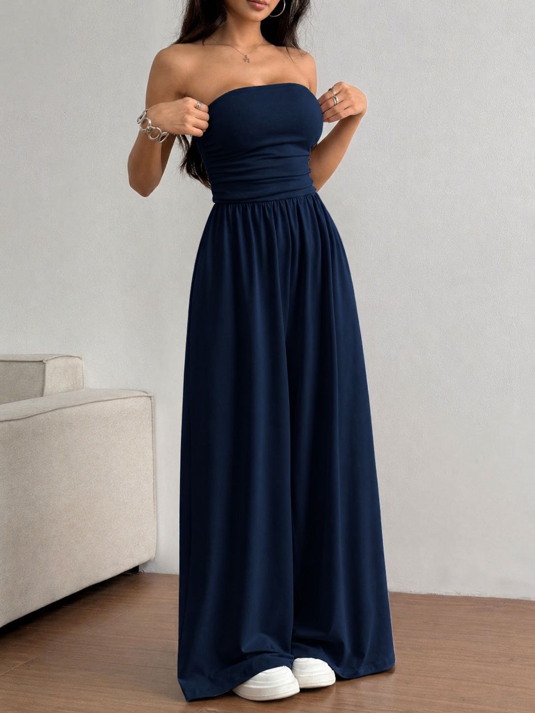 Women's Off-Shoulder Wide-Leg Jumpsuit