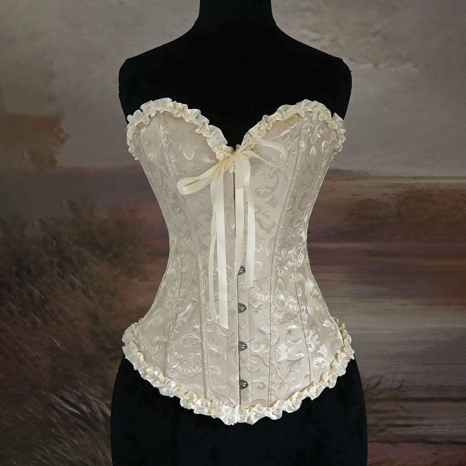 Vintage Fishbone Bust-Lifting Shapewear,