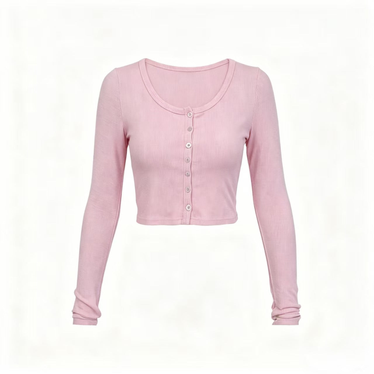 Single Button Crop Top