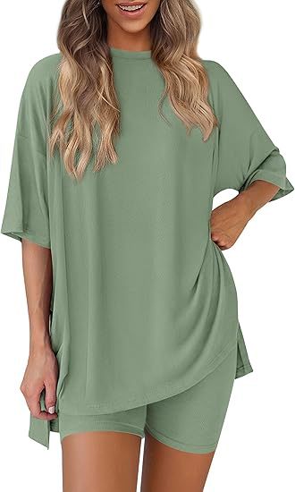 Women's Casual Short Sleeve Shorts Set