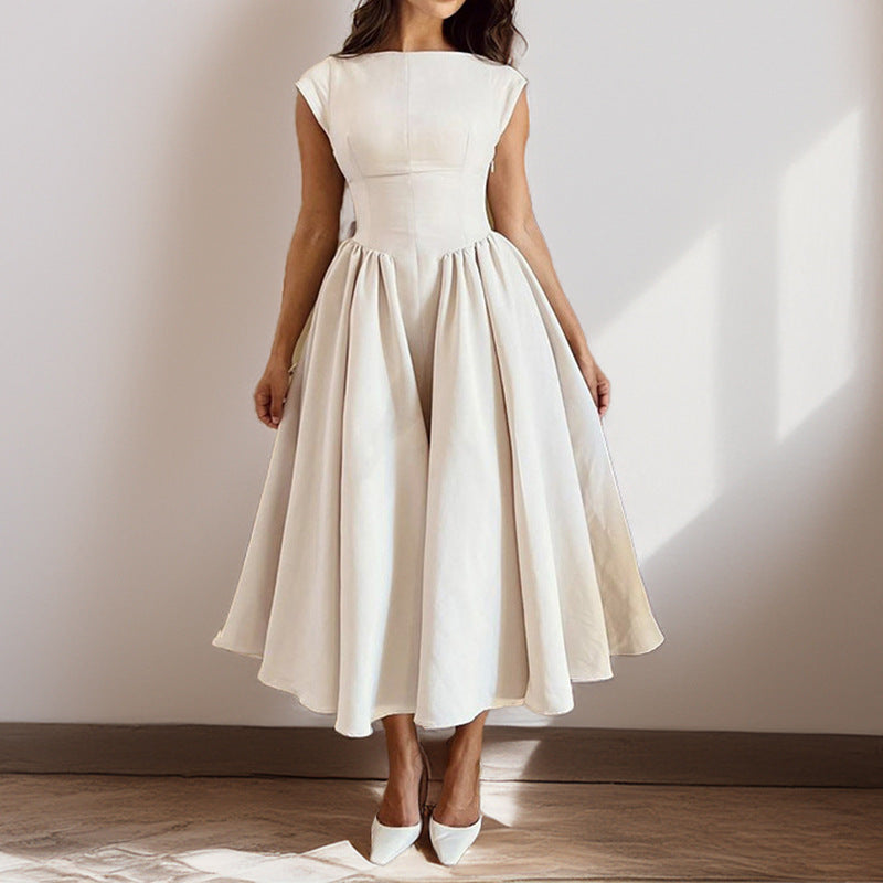 Elegant Backless A-Line Dress