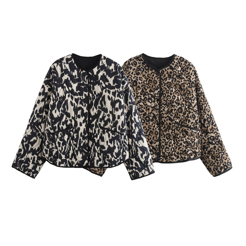 Womens Quilted Print Jacket