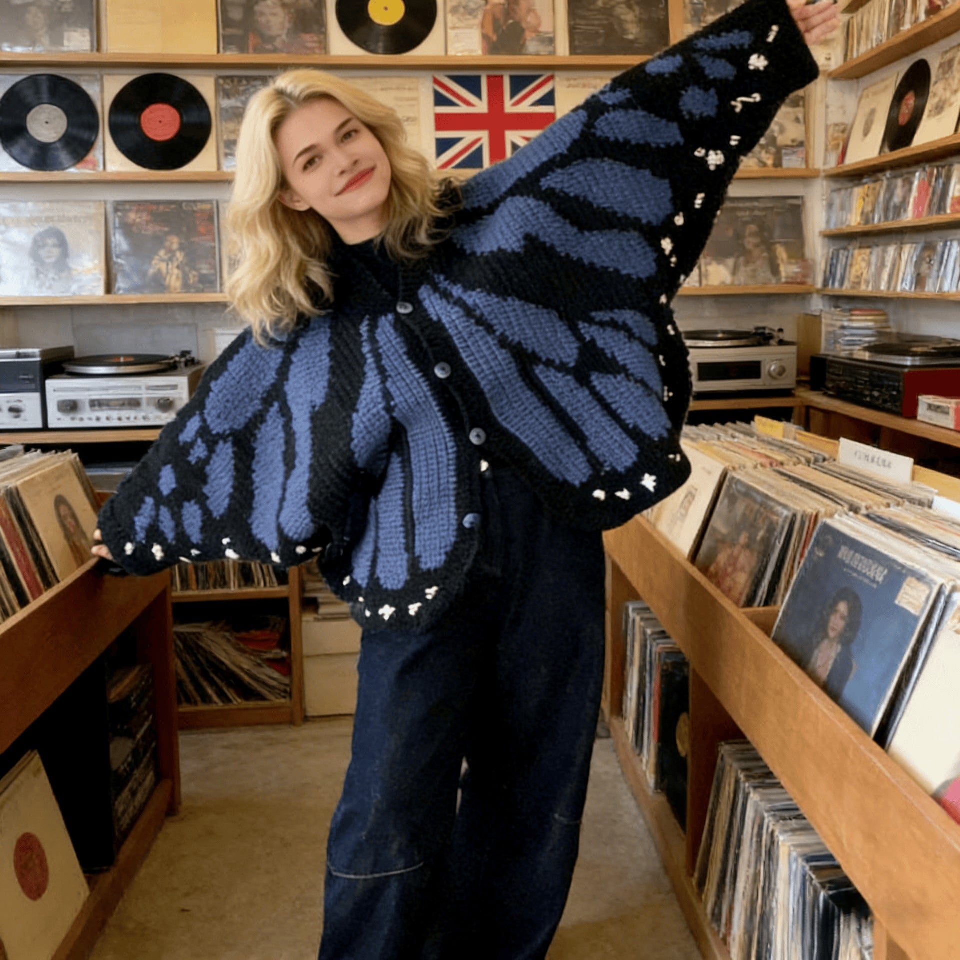 Emperor butterfly cape butterfly shawl cardigan