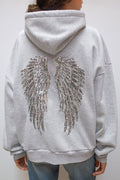 Sweet & Spicy Style Wings Sequin Casual Hoodie and Trousers