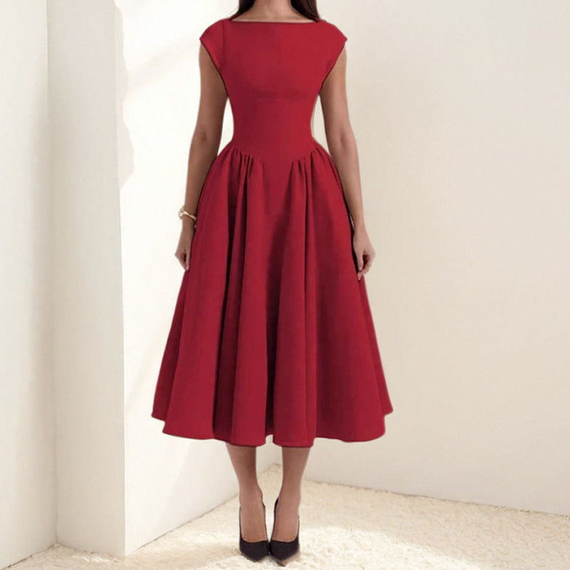 Elegant Backless A-Line Dress