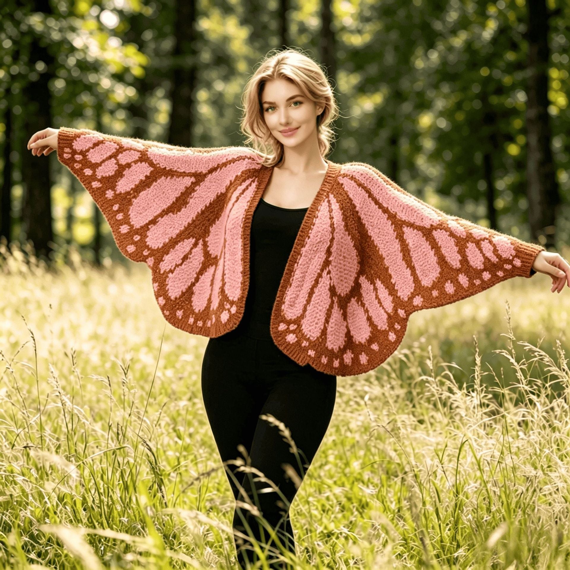 Emperor butterfly cape butterfly shawl cardigan