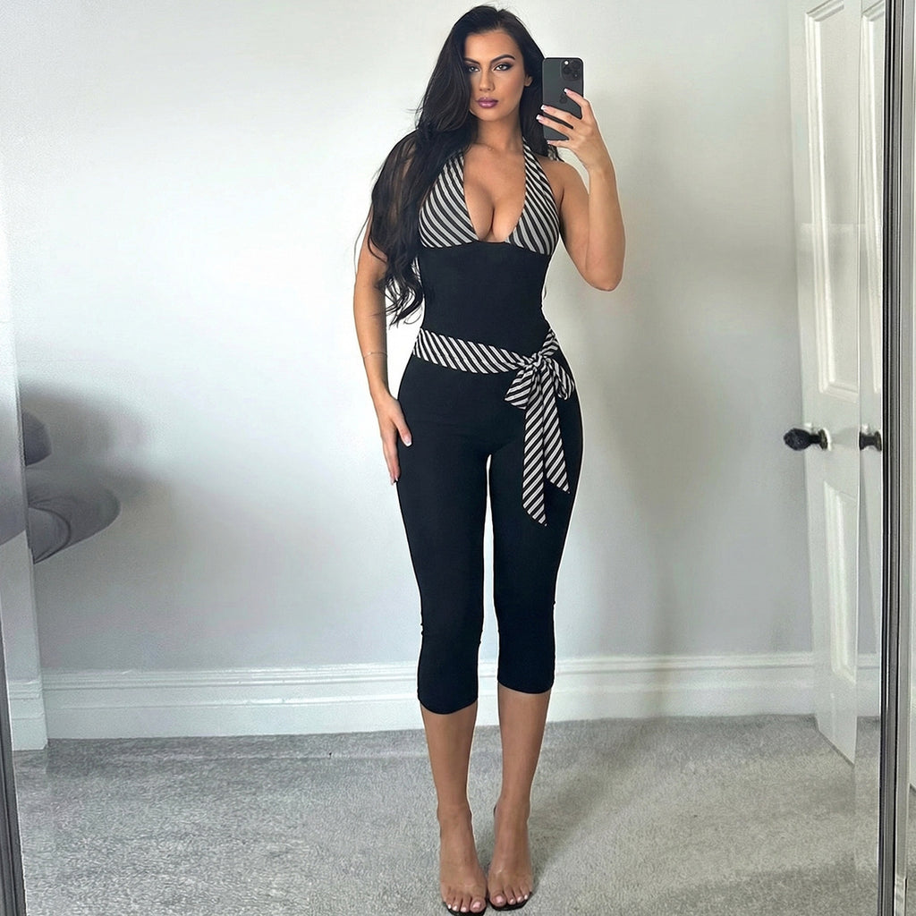 Printed Halter Neck Jumpsuit