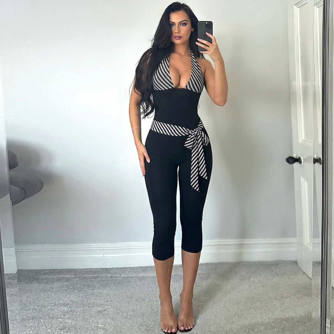 Printed Halter Neck Jumpsuit