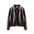 Womens PU Leather Biker Jacket