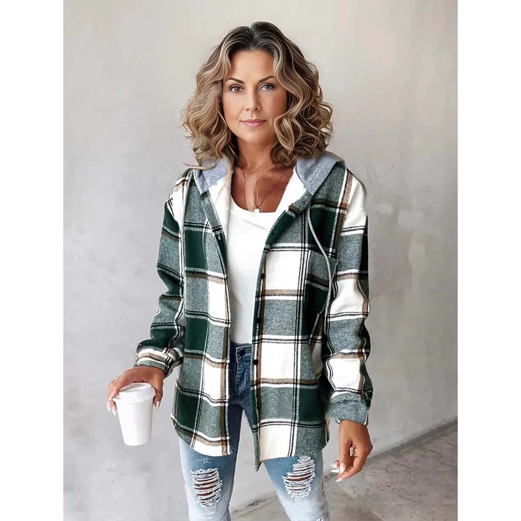 Casual Plaid Jacket for Women