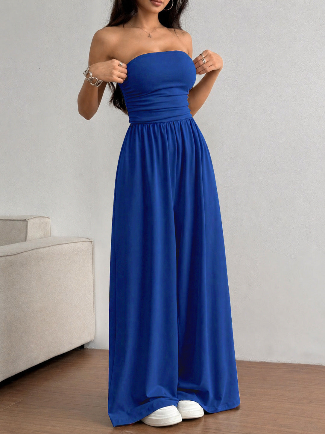Women's Off-Shoulder Wide-Leg Jumpsuit