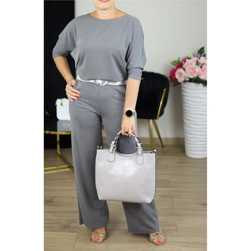 Women Knit Three Piece Cardigan and Pants Outfit