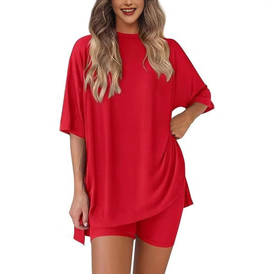 Women's Casual Short Sleeve Shorts Set