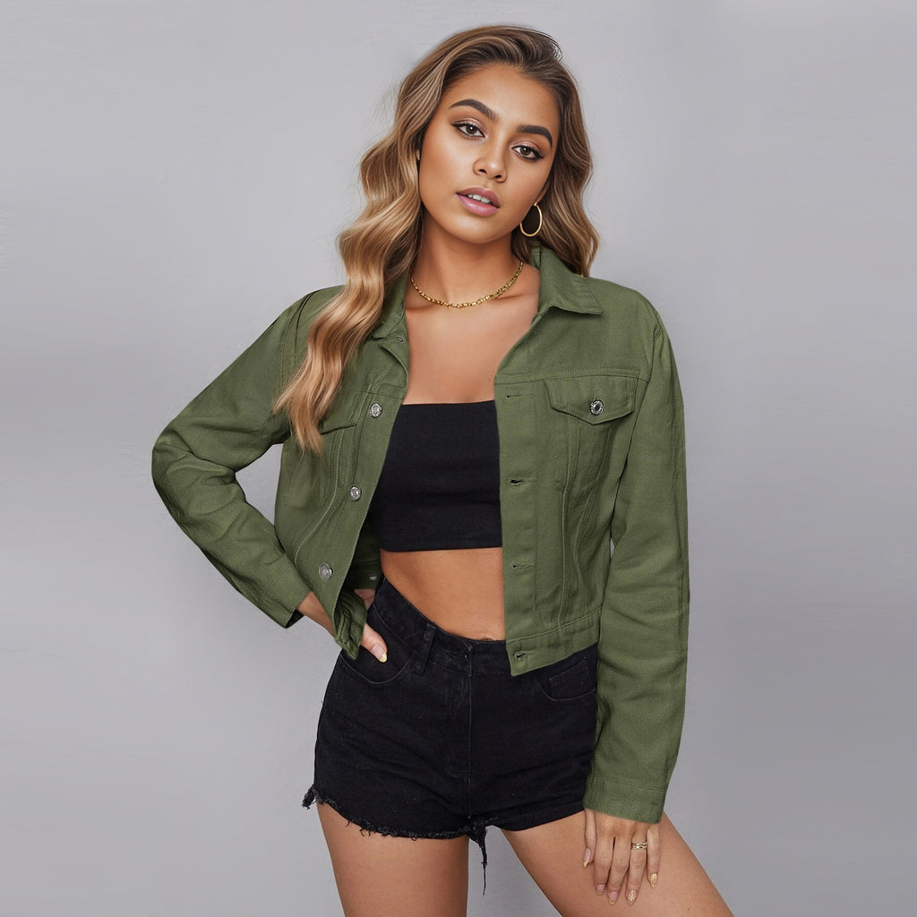 Women's Denim Jacket Casual Short