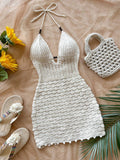 Womens Knitted Beach Cover Up Dress